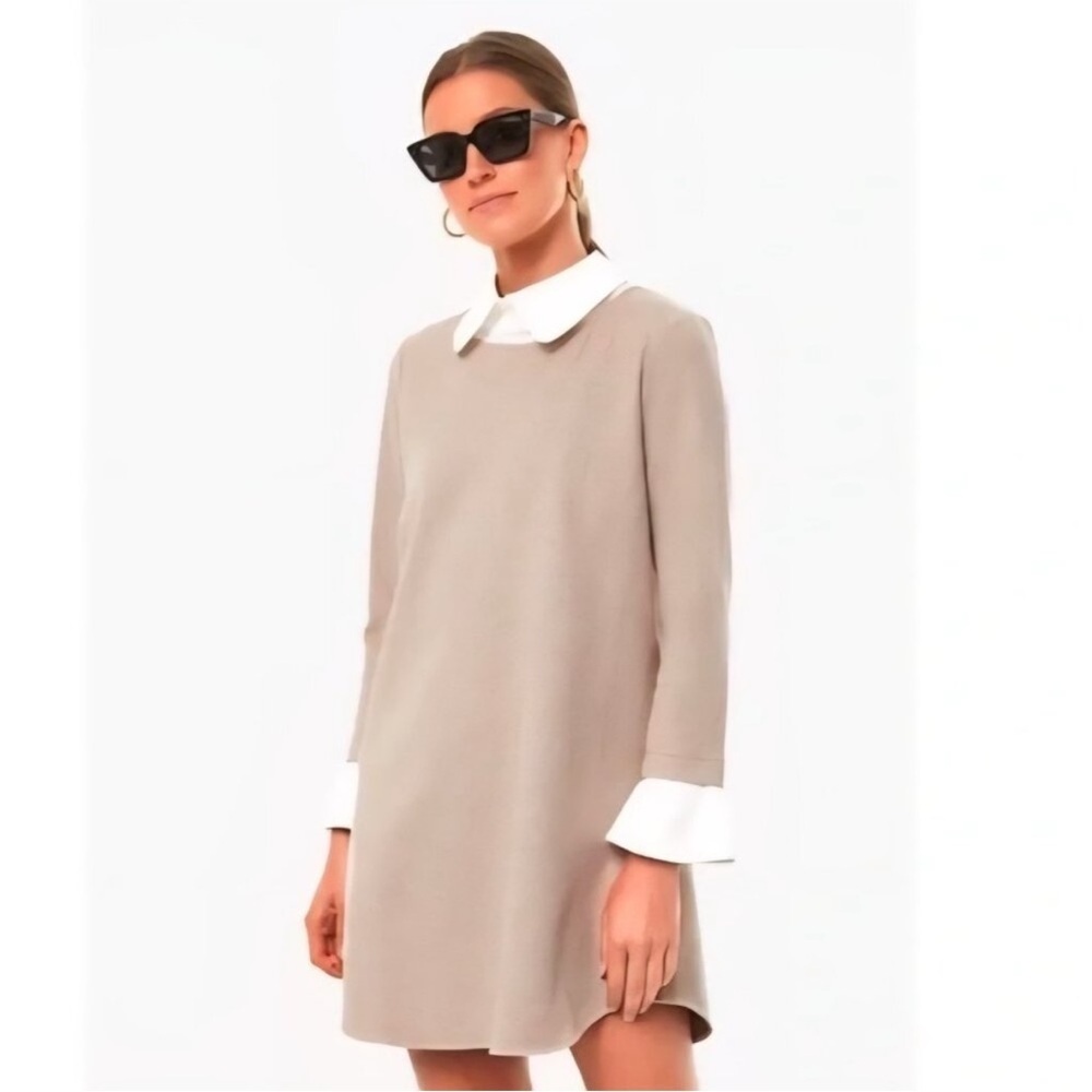 NWT Tuckernuck Dress Dakotah English Ivy Collar Mini in Sandwhisp - Picture 3 of 10